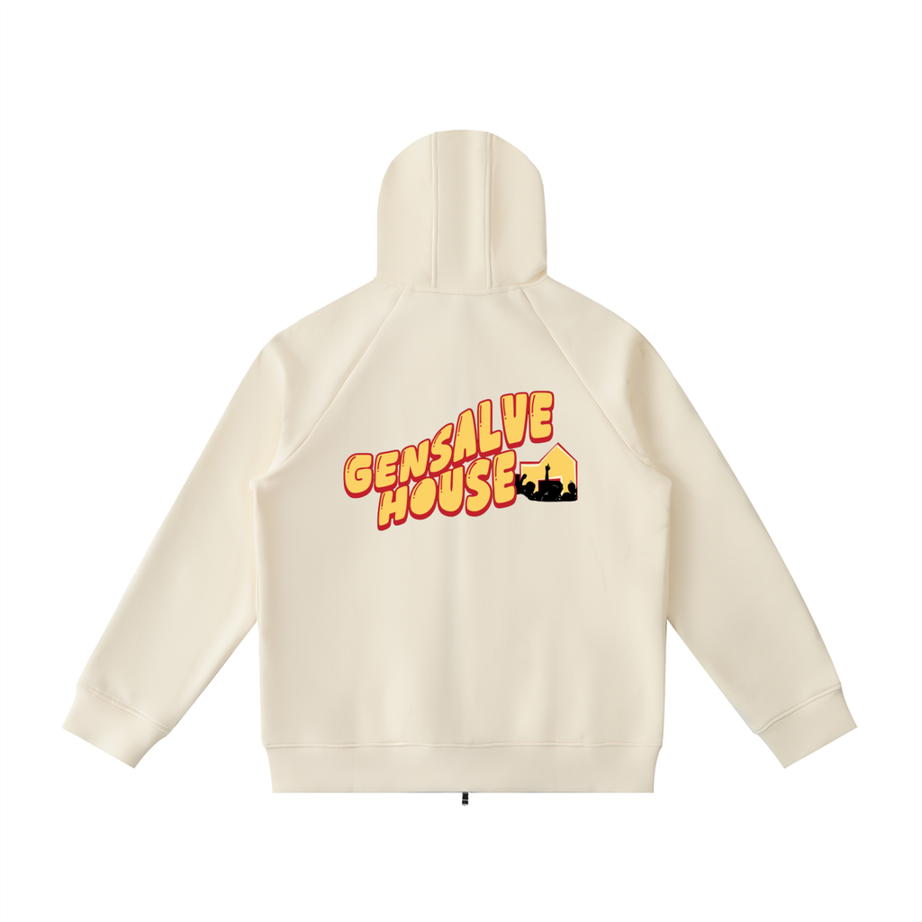 Heavyweight Raglan Sleeve Zip Hoodie