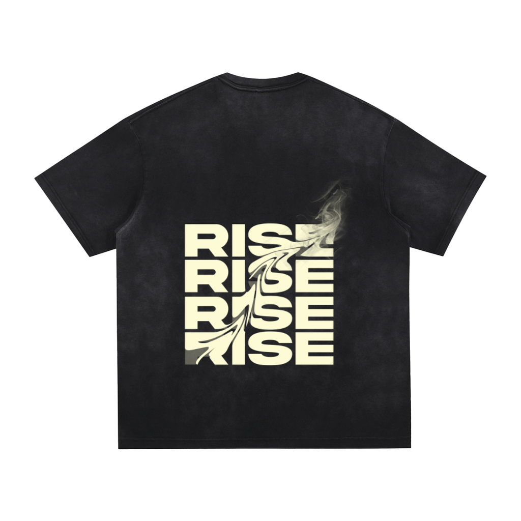 The Rise-SMOKE-Vintage Washed Hand-Frayed T-Shirt