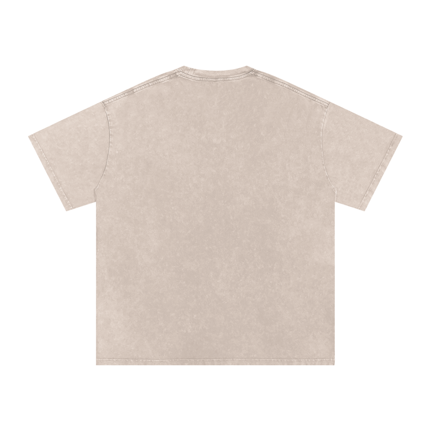 One With God-Acid Wash Oversize T-Shirt (Tan)