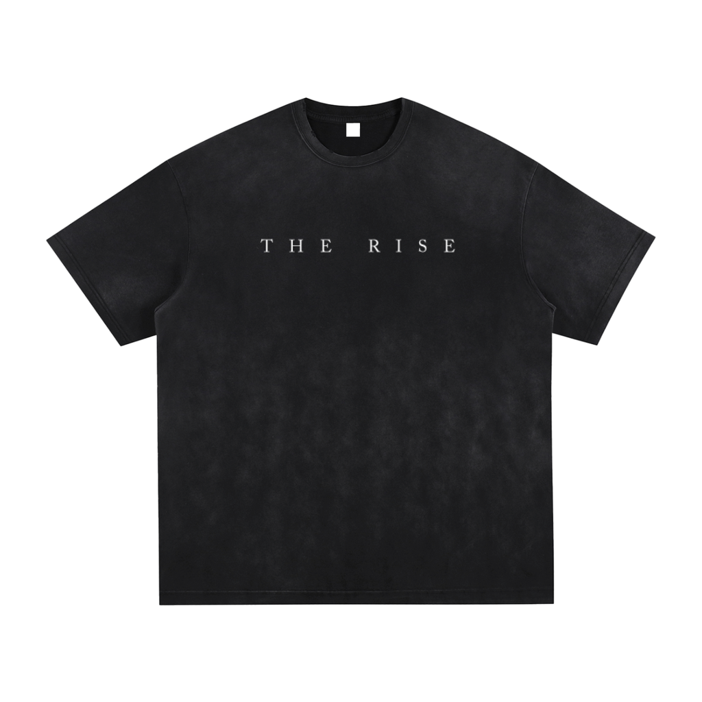 The Rise-SMOKE-Vintage Washed Hand-Frayed T-Shirt