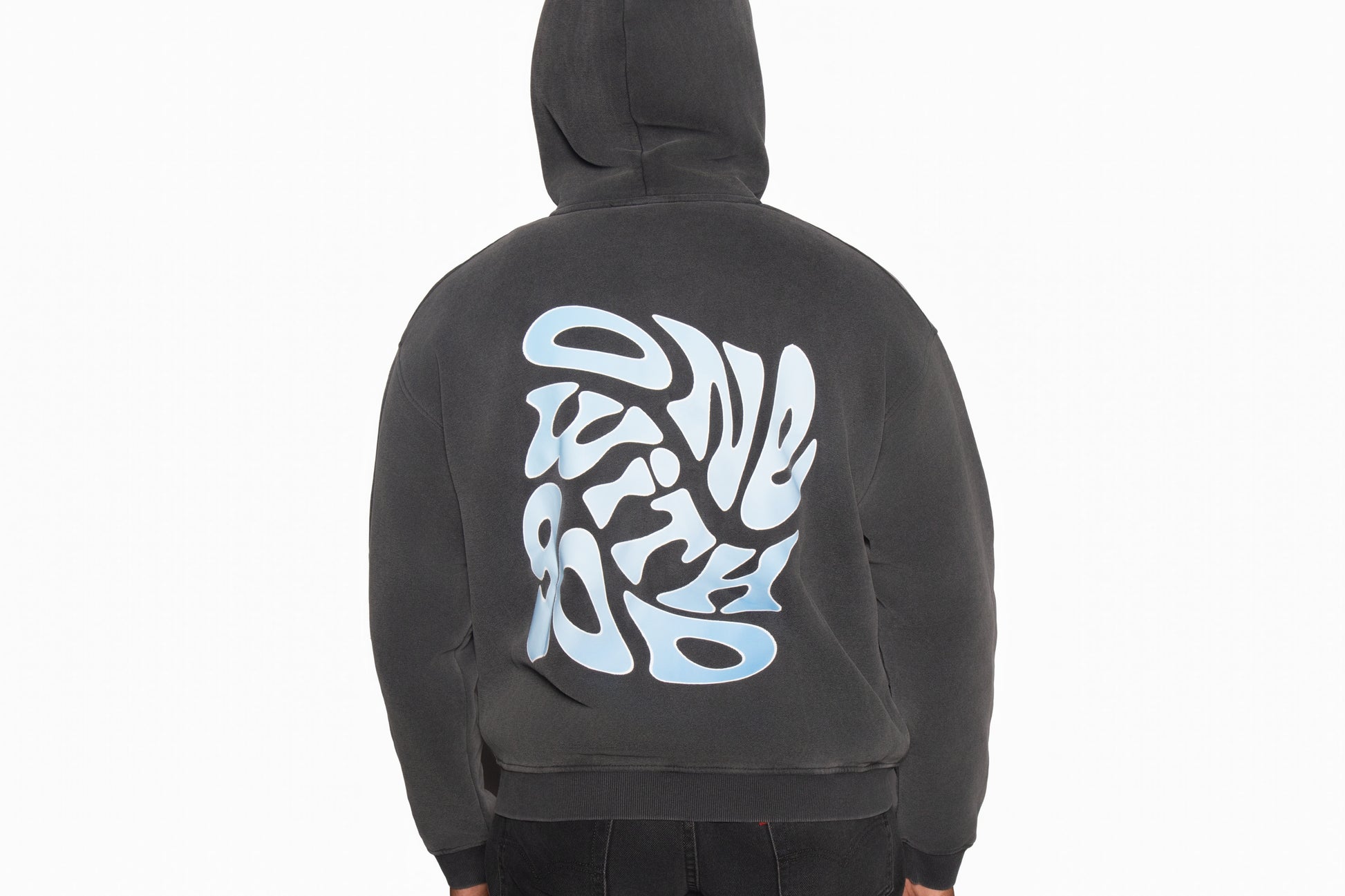 OWG-Zip Through Boxy Fleece Hoodie