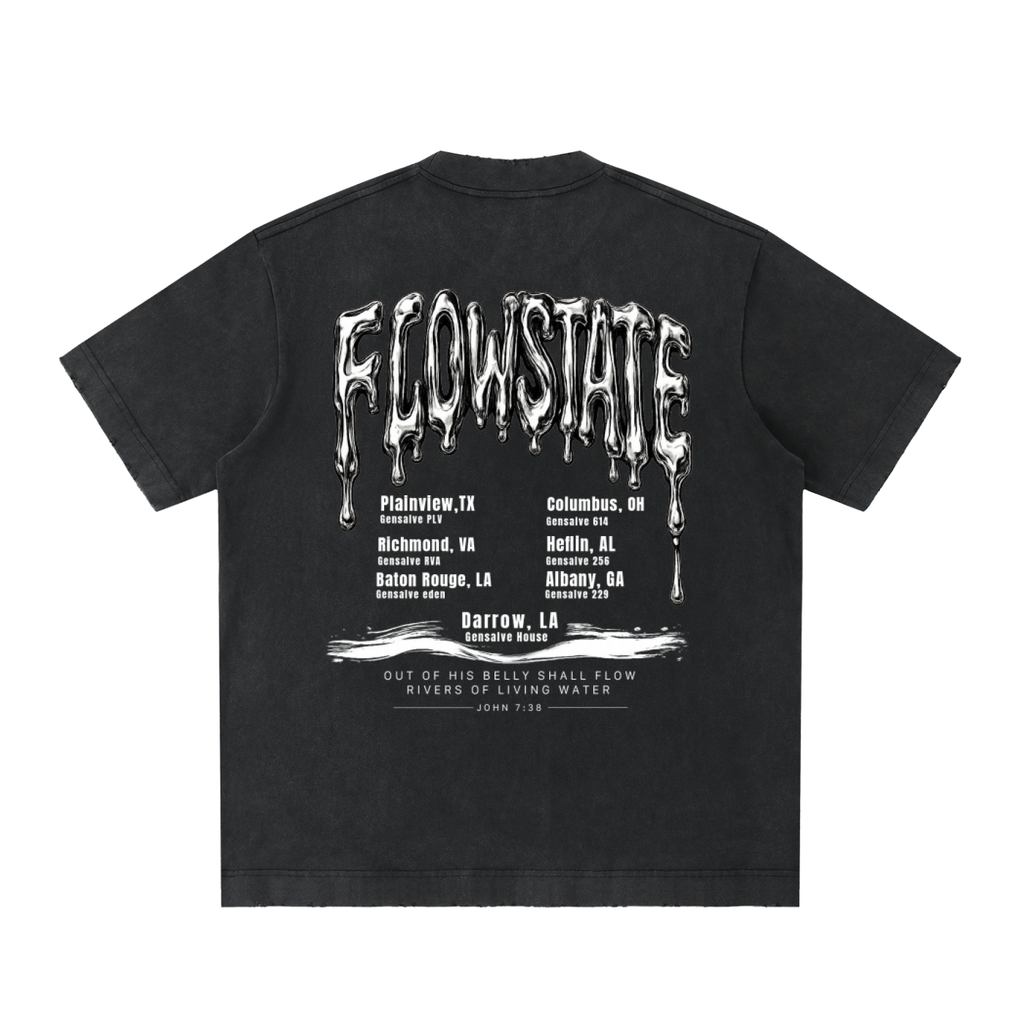Flowstate Heavyweight Vintage Washed Frayed T-Shirt