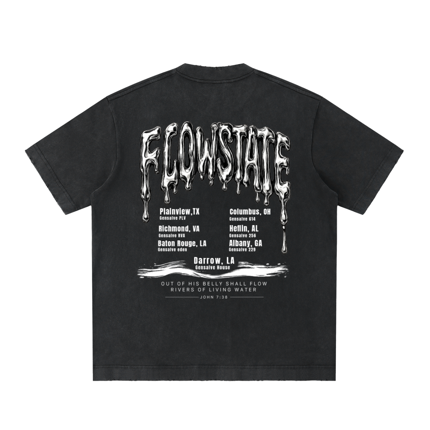 Flowstate Heavyweight Vintage Washed Frayed T-Shirt